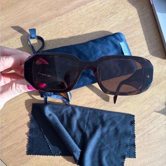 PRADA Scultoreo Narrow Sunglasses in Tortoise - Picture 7 of 8